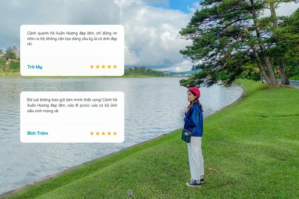 Cảm nhận của du khách khi check-in khung cảnh hồ Xuân Hương